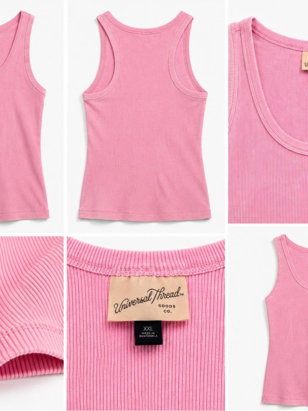 Universal Thread Light Pink Ribbed Scoop Neck Tank - Picture 2 of 6